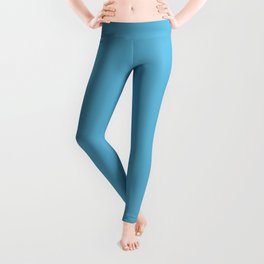 Unrestrained Mid Tone Blue Solid Color Pairs To Sherwin Williams Flyway SW 6794 Leggings