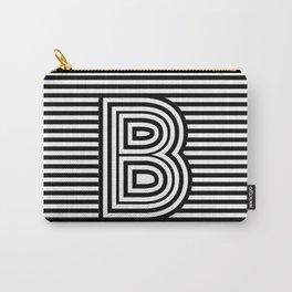 Track - Letter B - Black and White Carry-All Pouch