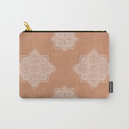 Modern boho terracotta floral mandala oriental pattern Carry-All Pouch