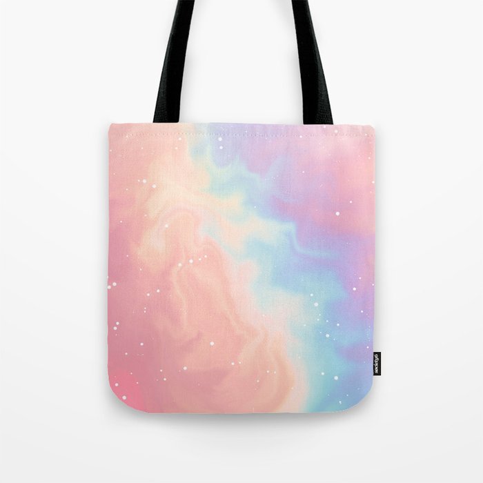 Cotton Candy Galaxy Tote Bag By Frankieprintco Society6
