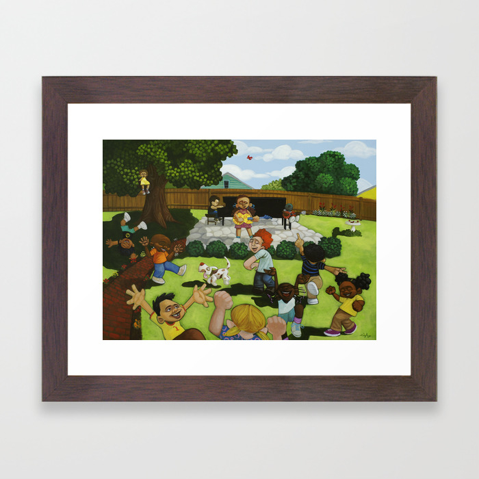 Backyard Boogie Framed Art Print By Cbabibayoc Society6