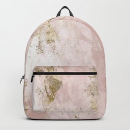 Marble Pattern in Pink and Gold Backpack