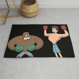 Boxer looking angry Rug