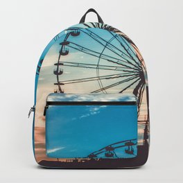 France Photography - The Paris Wheel In The Sunset Backpack