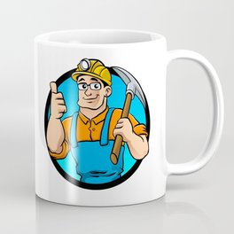 miner hold the pick axe Coffee Mug