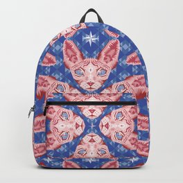 Sphynx Cat - Rose Quartz and Serenity version Backpack