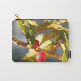 Gold Tipped Holly Carry-All Pouch