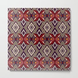 Abstract ornament . Rustic . Metal Print | Graphicdesign, Easternbrown, Pattern, National, Ornament, Abstractpattern, Multicolored, Gray, Abstract, Ethnic 