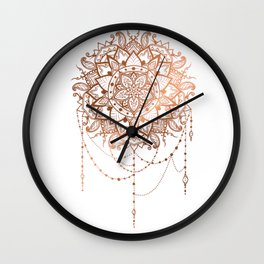 Metalic Mandala- Mandala Dotted Patterns Wall Clock