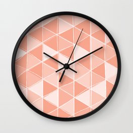 Coral Triangles Wall Clock