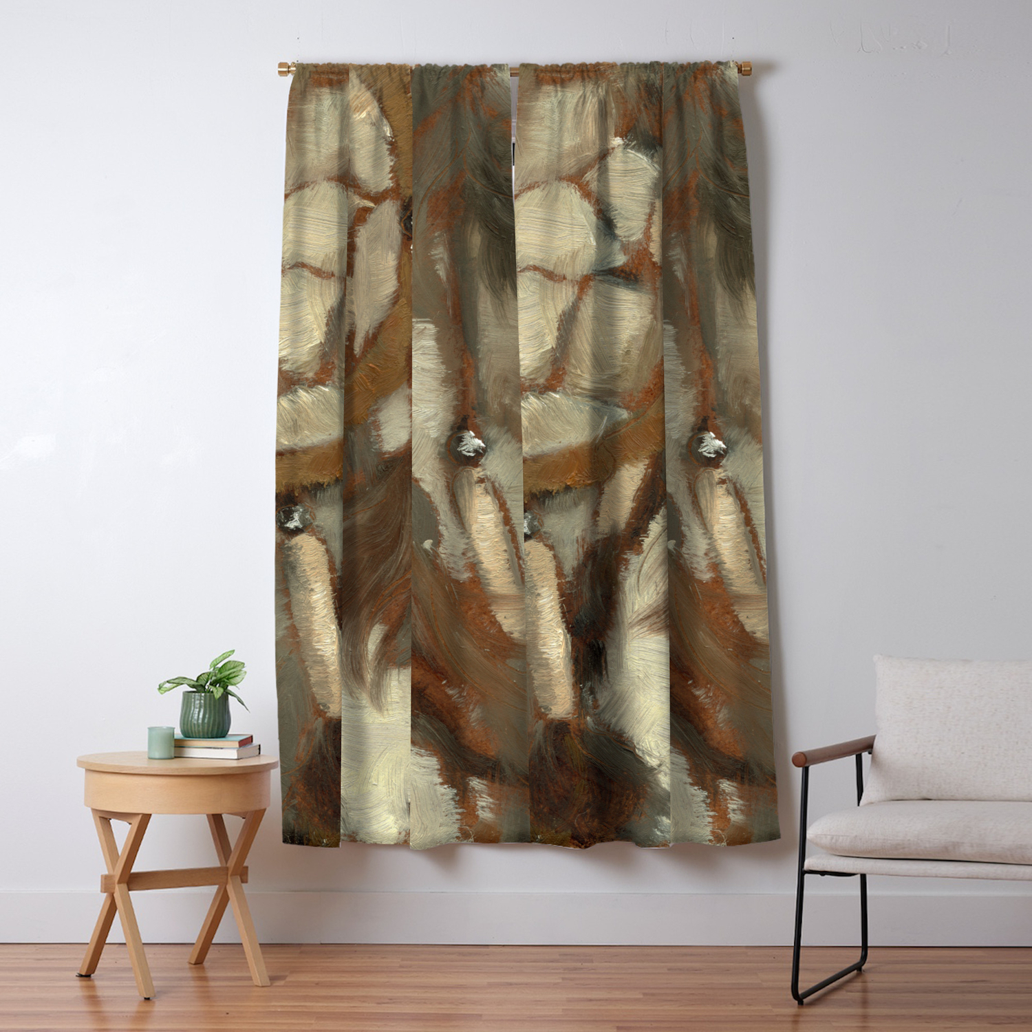 Native American Dreamcatcher Spirituality Still Life Impressionist Painting In Gray And Tan Blackout Curtain By Jackiegomezartist Society6