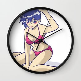 Waifu in Bikini Wall Clock
