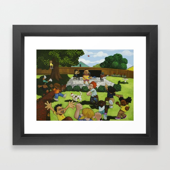 Backyard Boogie Framed Art Print By Cbabibayoc Society6