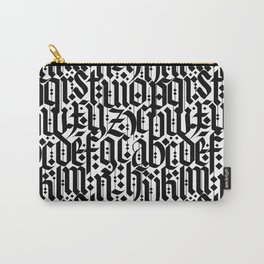 typography pattern 1 - old gothic calligraphy design, seamless Carry-All Pouch