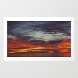 Fire Sunset Art Print