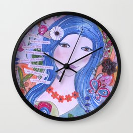 Blue Wall Clock