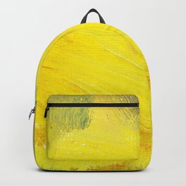 yellow abstract texture aol paind. hand drawn testure Backpack