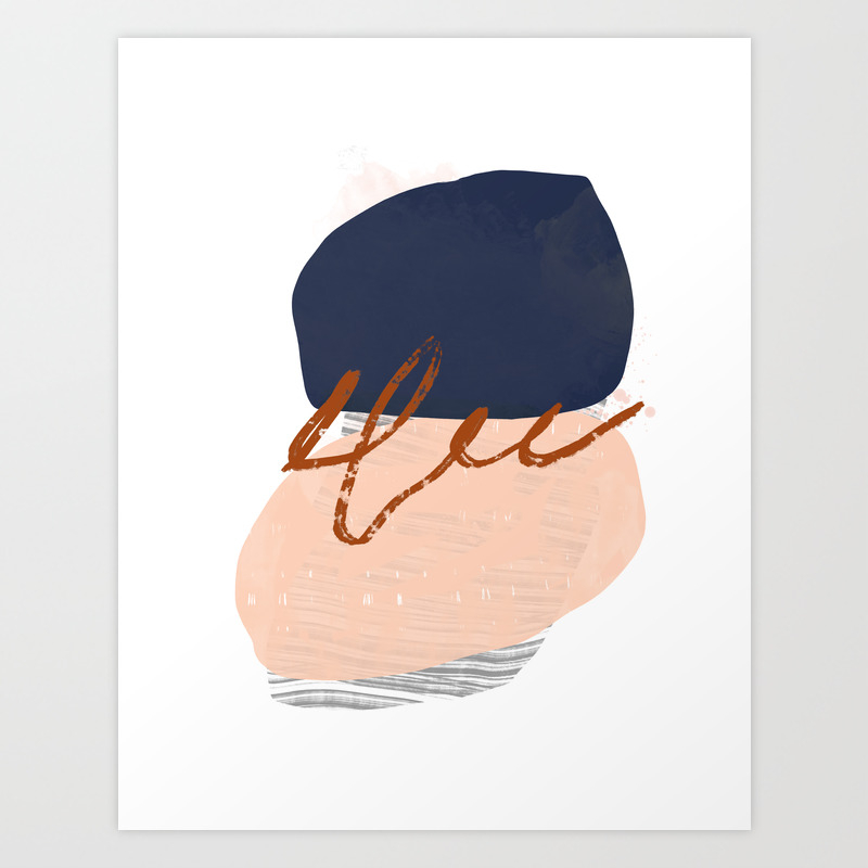 Abstract Desert Shapes Mid Century Modern Art Print By