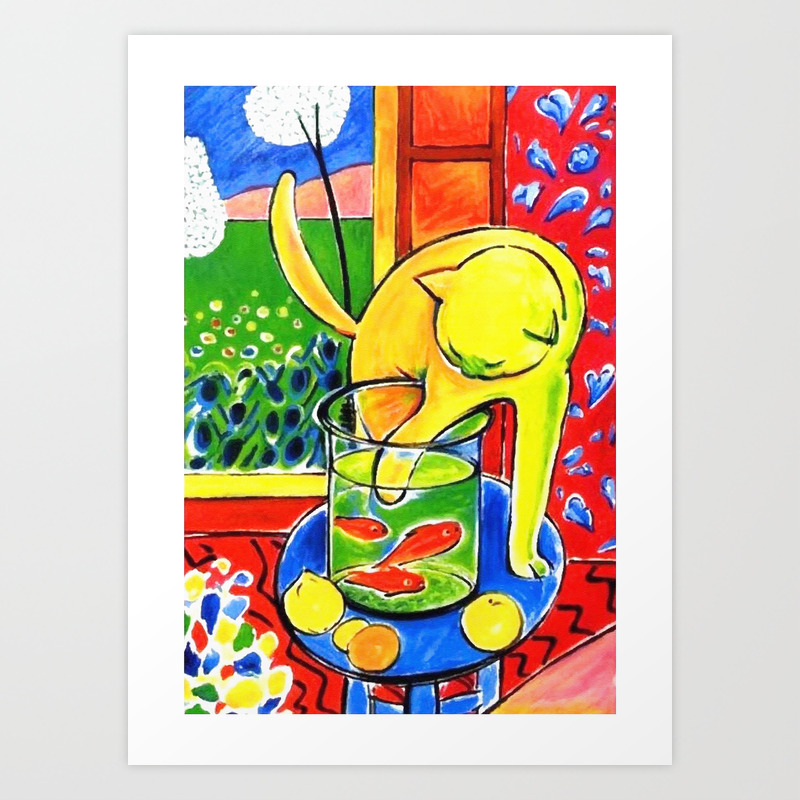 Henri Matisse Le Chat Aux Poissons Rouges 1914 The Cat With Red Fishes Artwork Art Print By Cloth O Rama Society6 Henri Matisse Le Chat Aux Poissons Rouges 1914 The Cat With Red Fishes Artwork Art Print By Cloth O Rama Society6