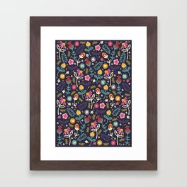 Ditsy Flowers Framed Art Print