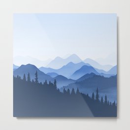 Classic Blue Mountains Metal Print