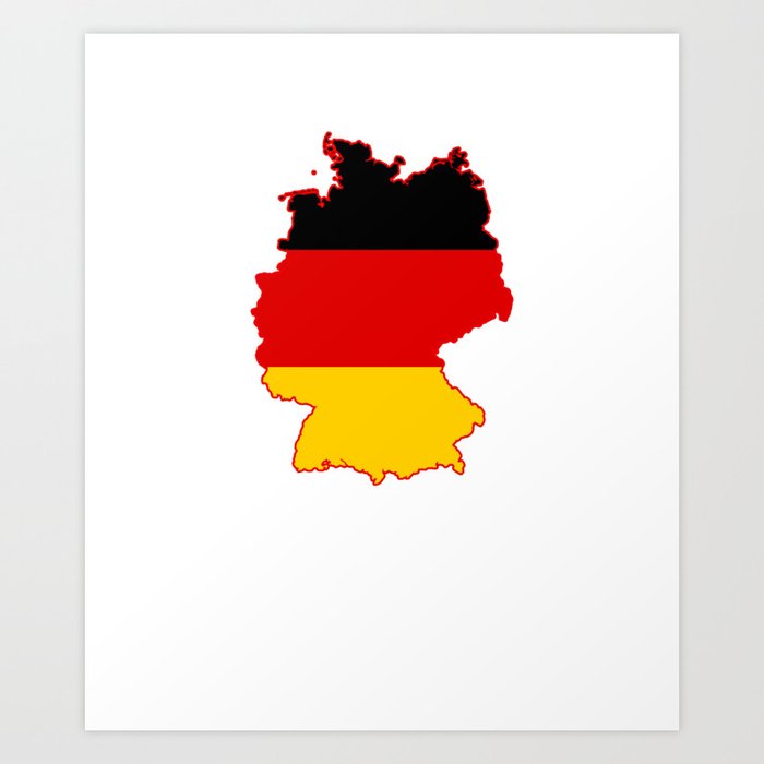 Cool Deutschland Germany Flag Map Pride Of Germany Art Print By Teepsy Society6