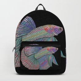 A Beautiful Betta Fish Backpack | Water, Aquarium, Labyrinth, Fish, Digital, Graphicdesign, Kingofsiam, Thailand, Siamese, Veiltail 