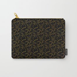 Teeth - Gold Line (Black) Carry-All Pouch