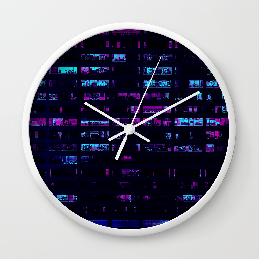 Cyberpunk Apartments Wall Clock By Rhnpredator Society6