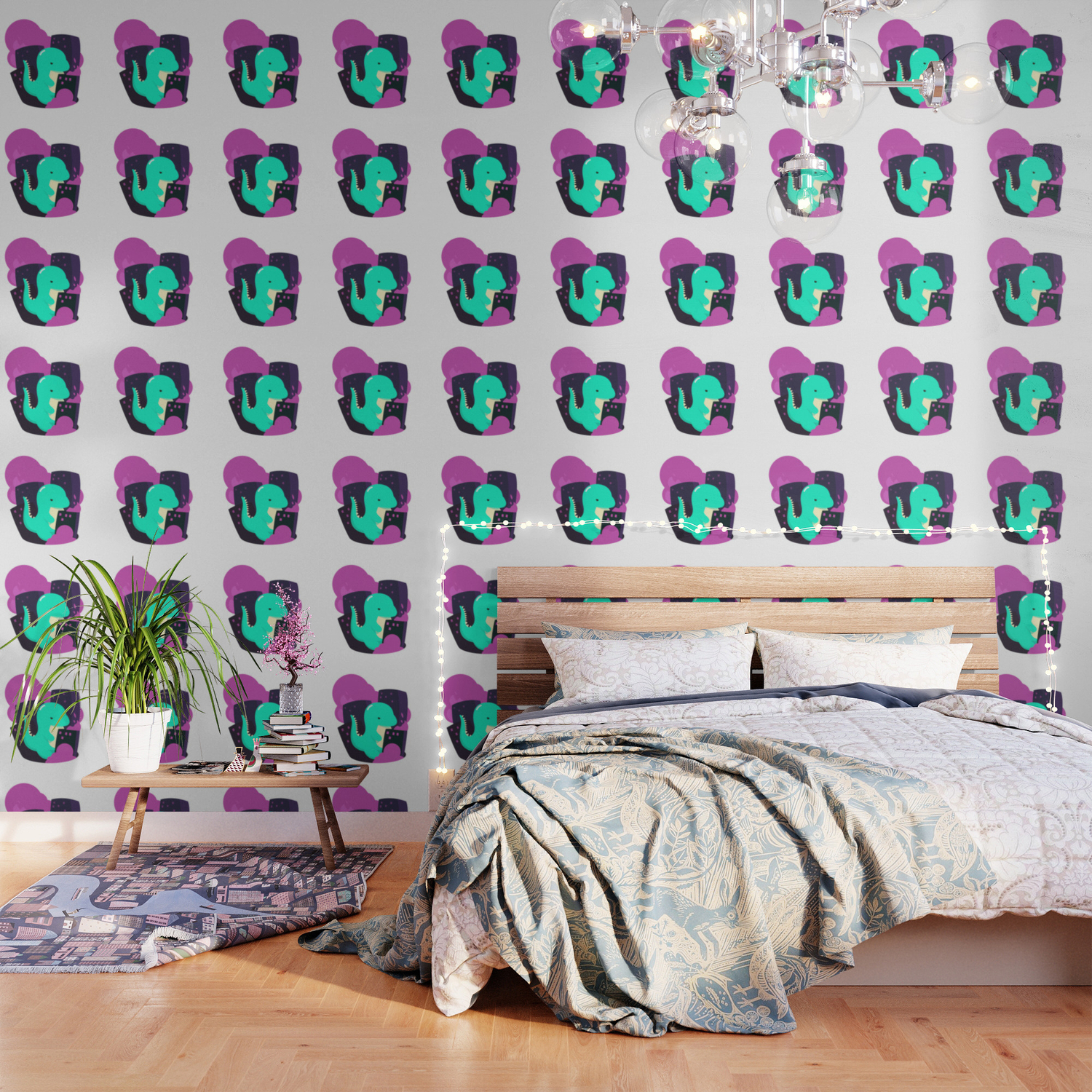 Angry And Cute Dinosaur Wallpaper By Wakuwaku Society6
