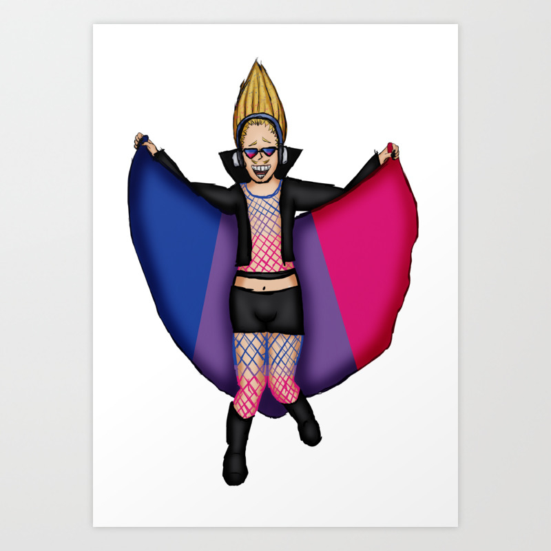 Bisexal Pride Present Mic Art Print By Blackmoonrose13 Society6