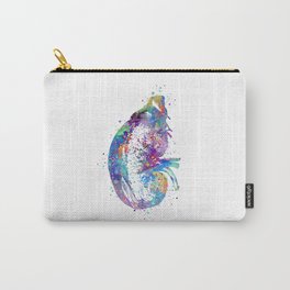 Kidney and Adrenal Gland Art Nephrologist Gift Colorful Blue Purple Artwork Clinic Art Decor Carry-All Pouch