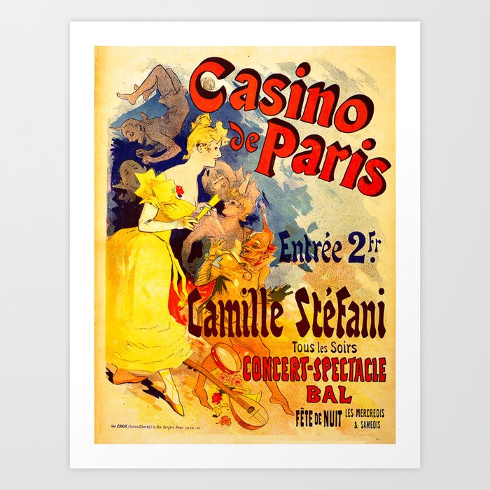 Vintage poster - Casino de Paris Art Print by Vintage Images | Society6