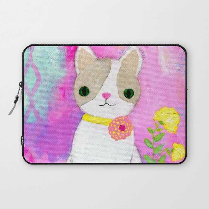 Cat Painting Kitty Painting White Cat Girls Room Decor