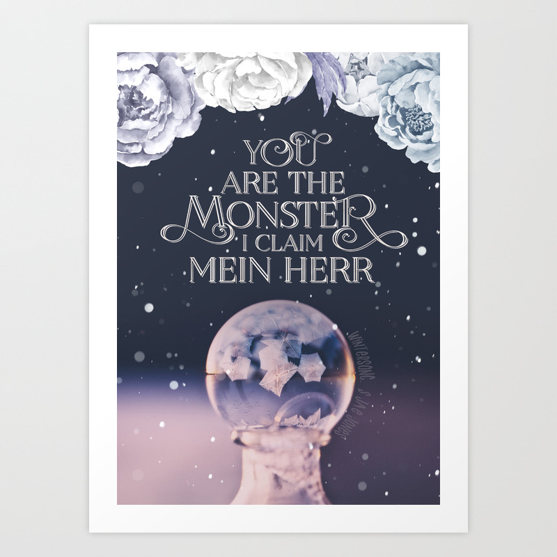Download Wintersong You Are The Monster I Claim Art Print By Dorothyreads Society6