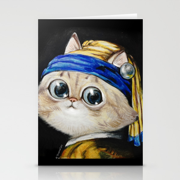 girl with pearl earring cat
