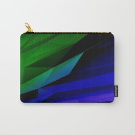 Geo Green and Blue Carry-All Pouch
