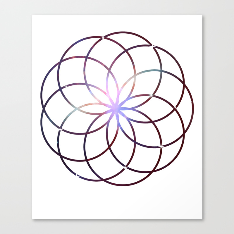 flower of life sacred geometry mandala golden ratio canvas print by teepsy