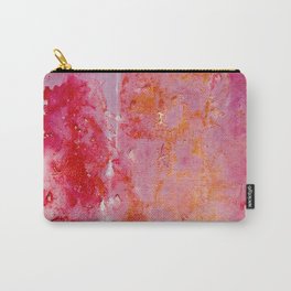 Hibiscus Talk  Carry-All Pouch | Mix, Painting, Abstract, Oranges, Oil, Pinks, Fluid, Pink, Magenta, Watercolor 