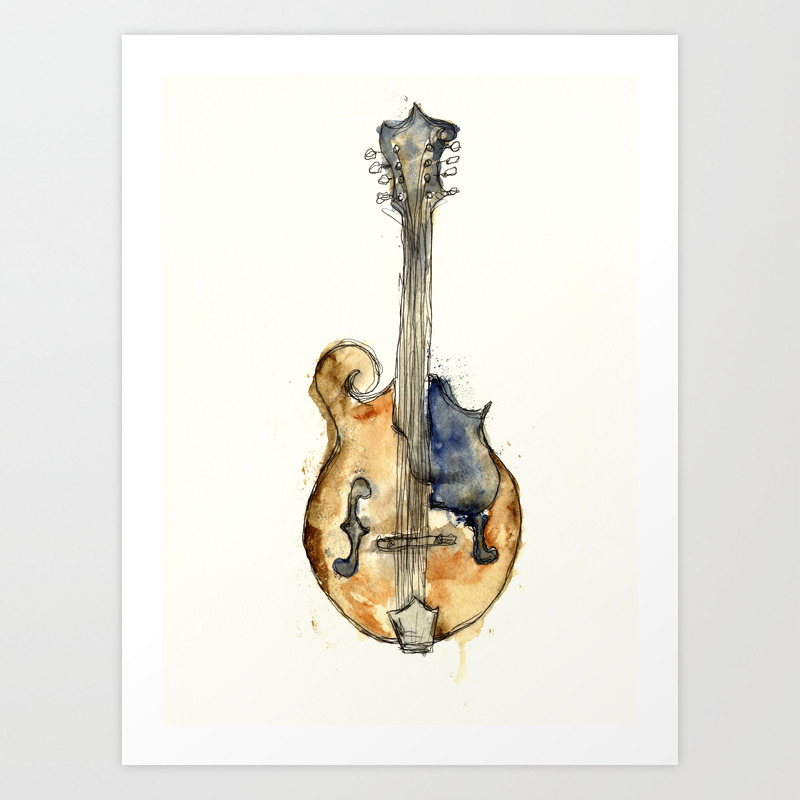 The Mandolin Art Print By Shelbypaintsallthethings Society6