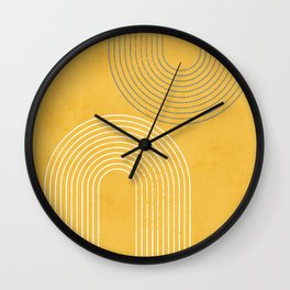Golden Minimalist Abstract Wall Clock