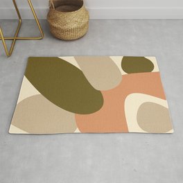 Being There For U Geometric Abstract Design Rug