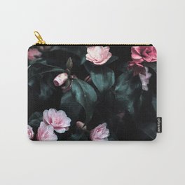 Dark Floral Carry-All Pouch