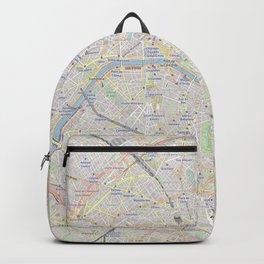 map of Paris – France, French,city of light,seine, parisien, parisian. Backpack
