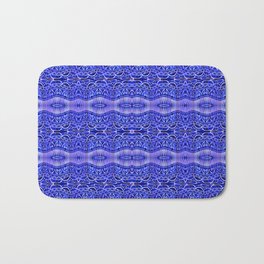 Ancient Thread Pattern Blue Bath Mat