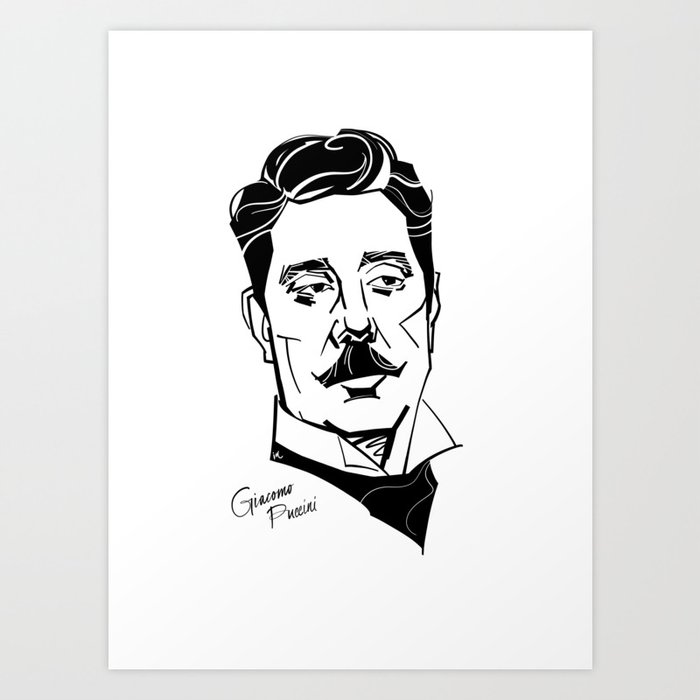 Giacomo Puccini Art Print by irinaivanova | Society6
