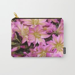 Purple Pink Romantic Flowers Carry-All Pouch