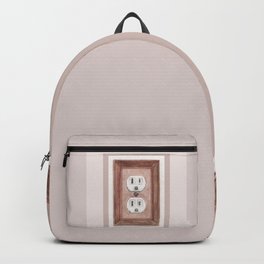Unplugged no text Backpack | Electric, Outlet, Electricity, Unplugged, Illustration, Pop Art, Wallplate, Socket, Painting, Funny 