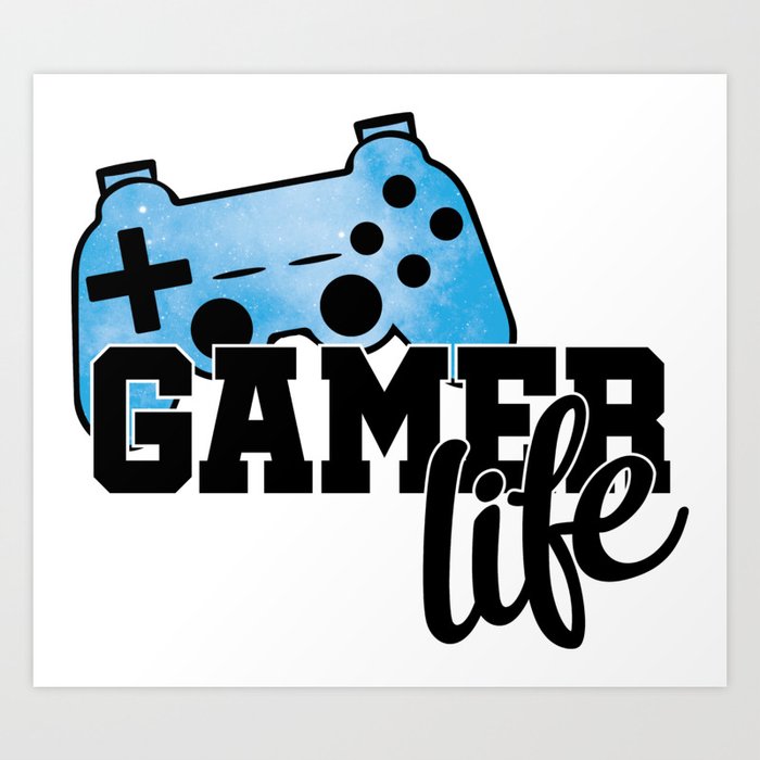 gamer life art print by melcudesign