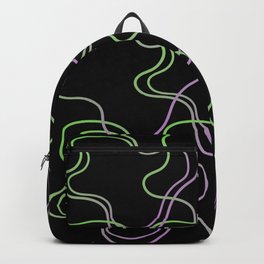 A modern random design consisting of straight and twisted lines of different colors Backpack | Watercolor, Abstract, Aerosol, Painting, Ink, Street Art, Black And White, 3D, Digital, Oil 